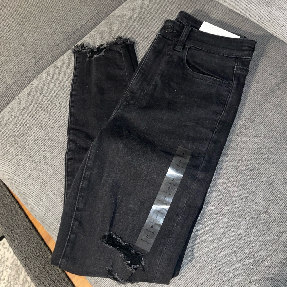 Black Super Hi Rise American Eagle Jeggings